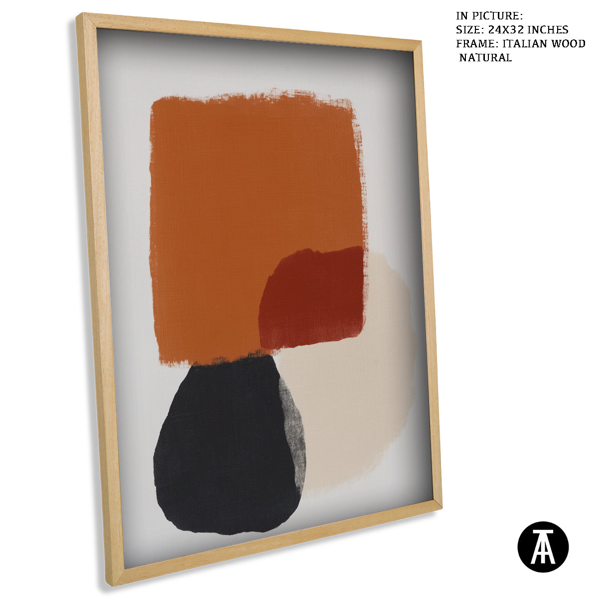 Sample Artwork in Italian Wood Framing Natural