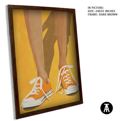 Artwork in Dark Brown Frame