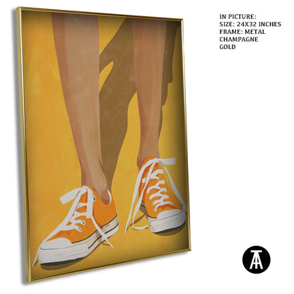 Artwork in Metal Champagne Gold Frame