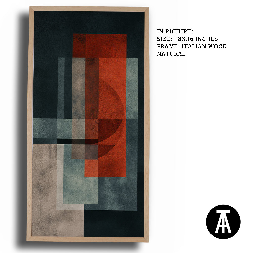 Artwork in Natural Wood Frame