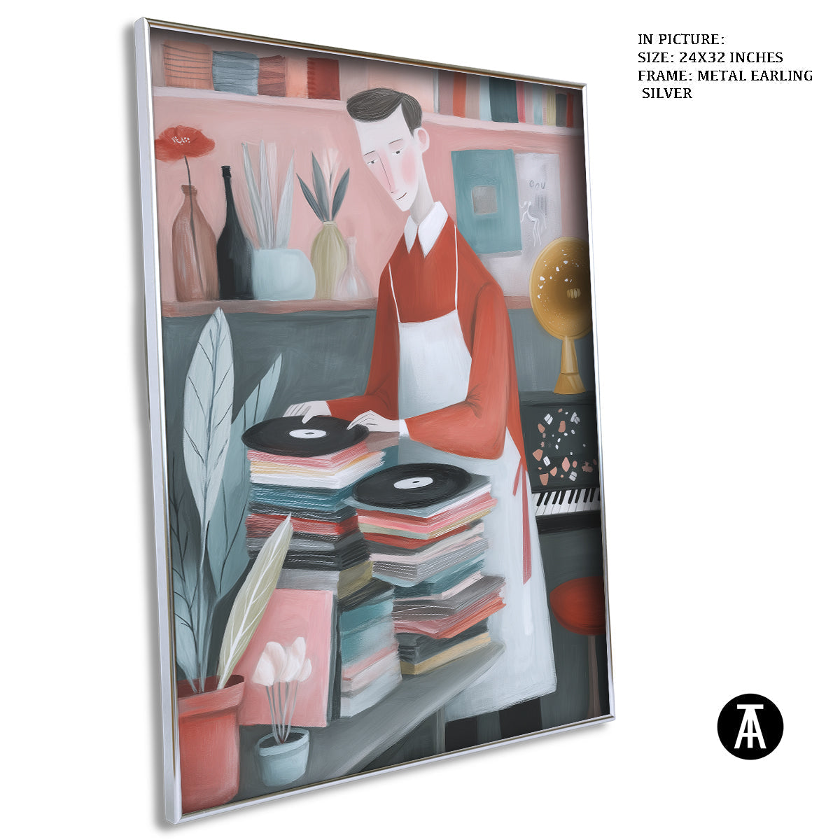 Artwork in Metal Earling Silver Frame