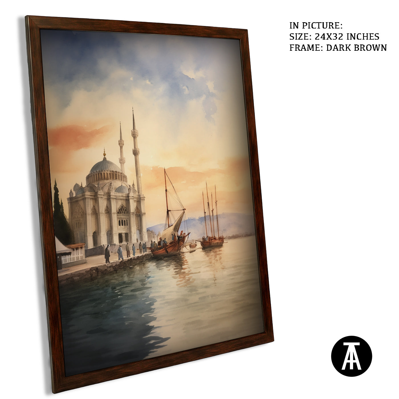 Artwork in Metal Champagne Gold Frame