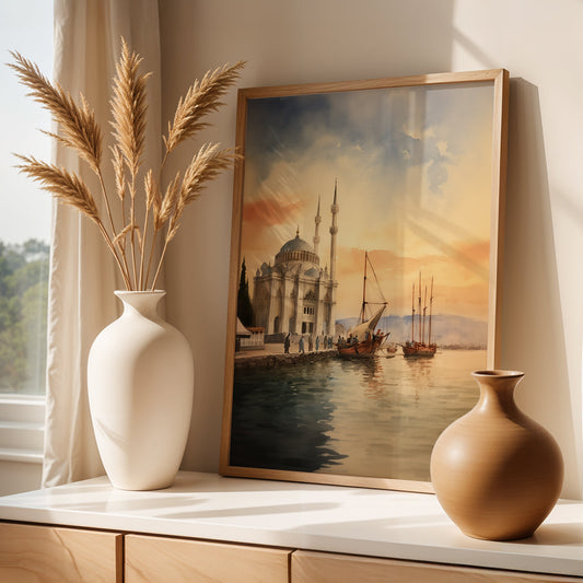 Istanbul Painting in a Lifestyle Setting