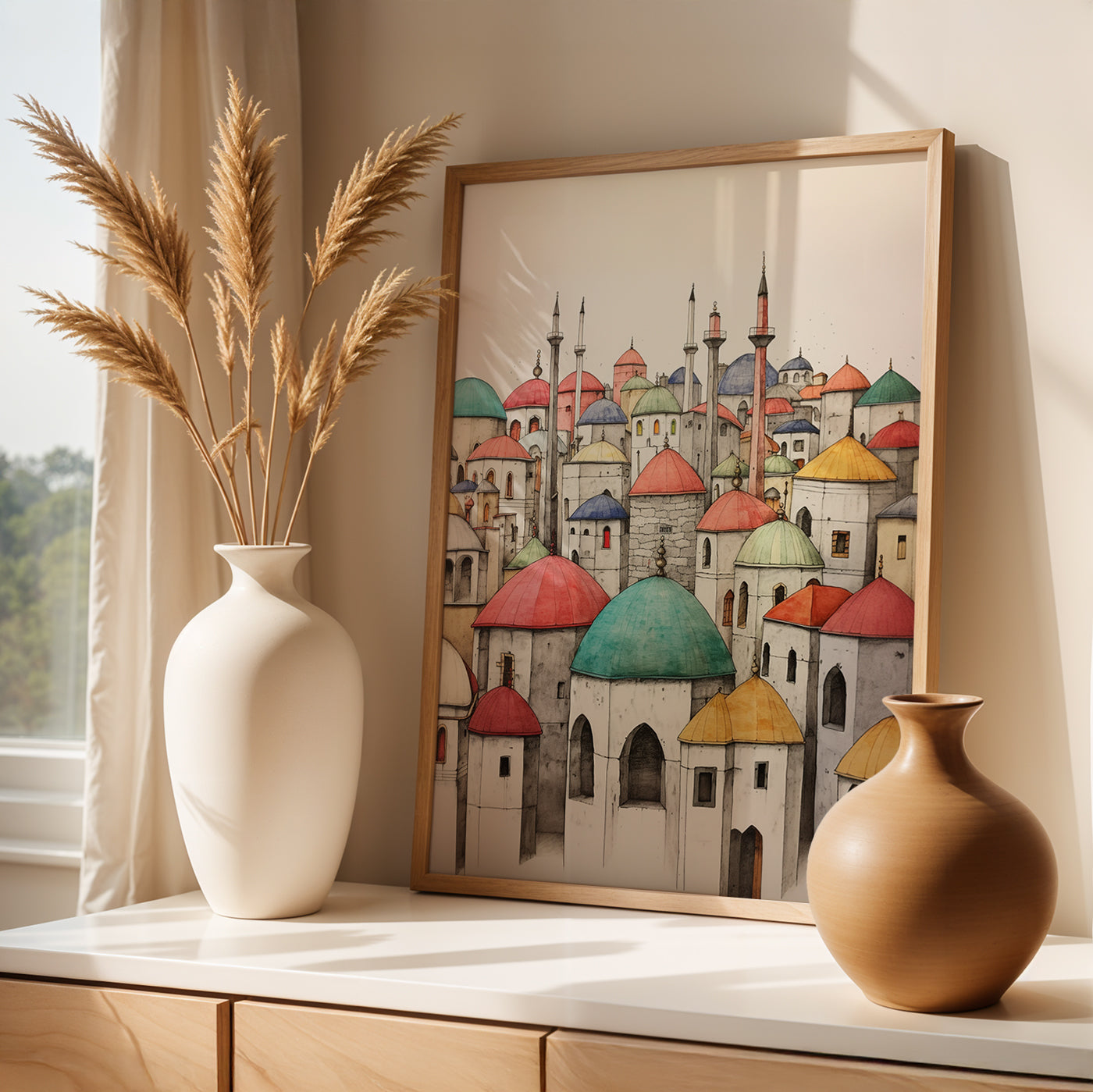Istanbul Painting in a Lifestyle Setting