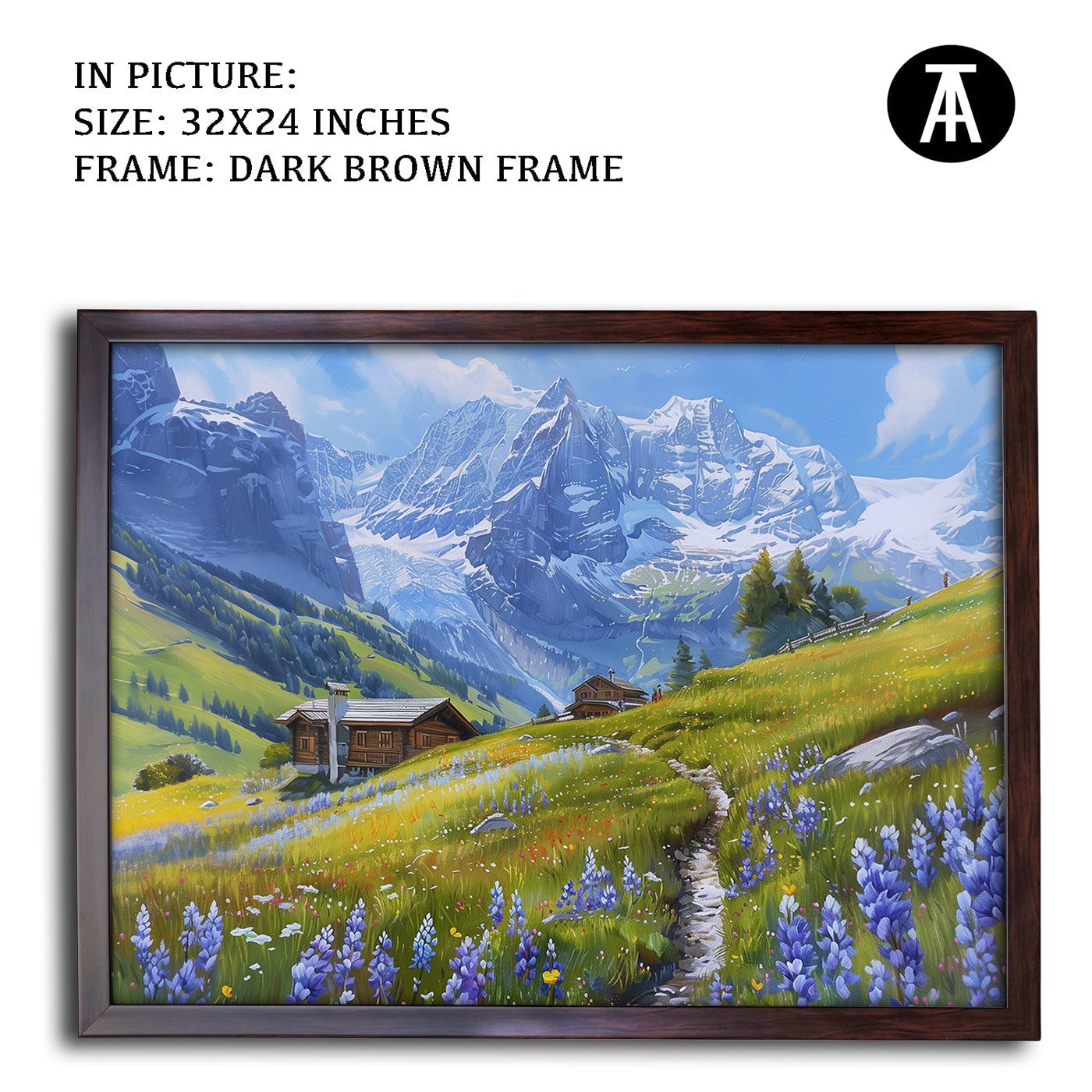 Artwork in Metal Champagne Gold Frame