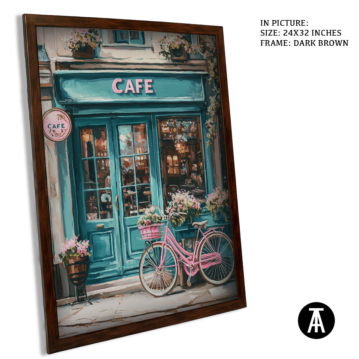 Artwork in Metal Champagne Gold Frame