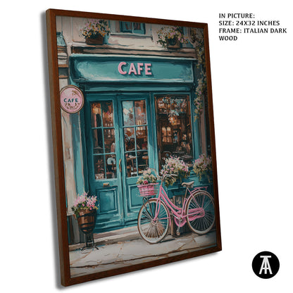 Artwork in Dark Wood Frame