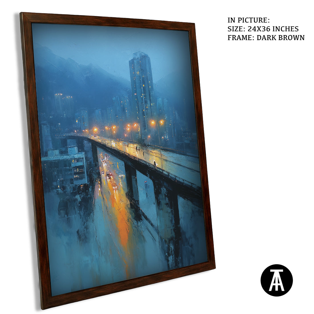 Artwork in Metal Champagne Gold Frame
