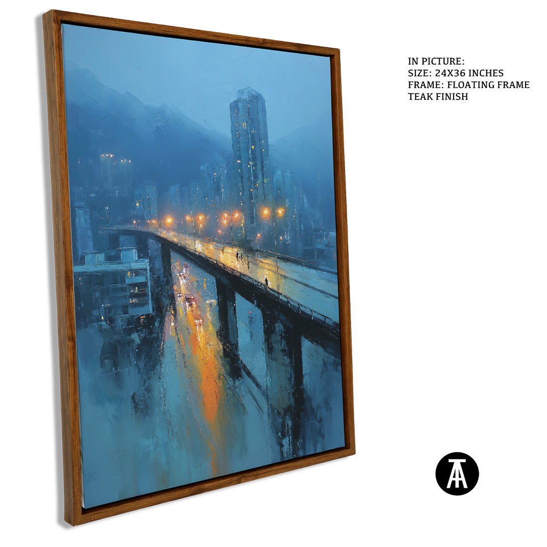 Artwork in Natural Wood Frame