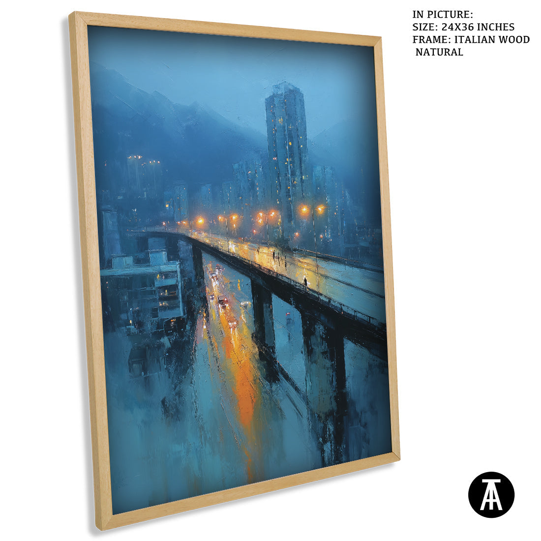 Artwork in Dark Wood Frame