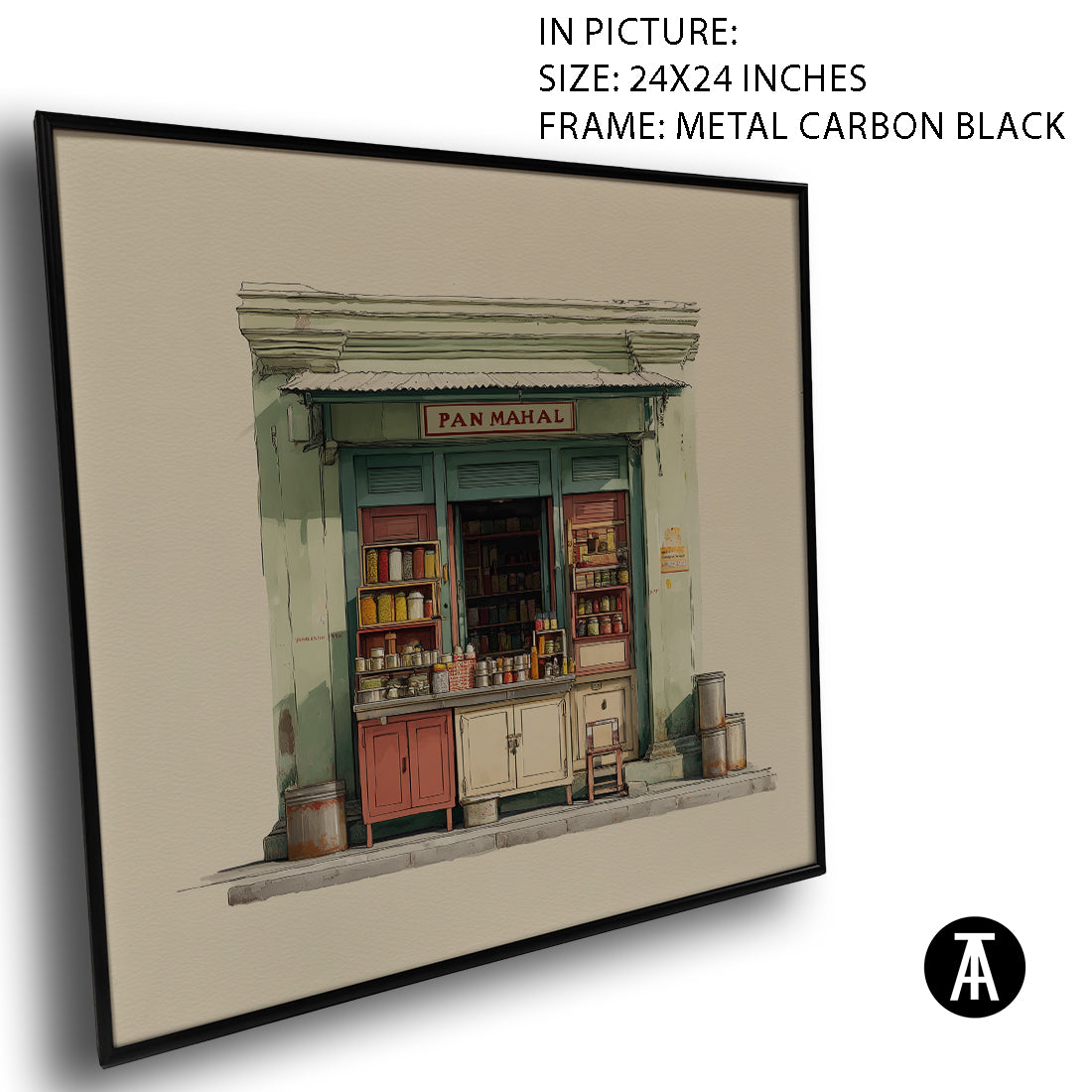 Artwork in Carbon Black Meta Frame