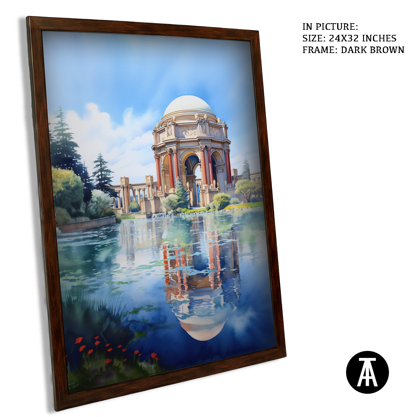 Artwork in Metal Champagne Gold Frame