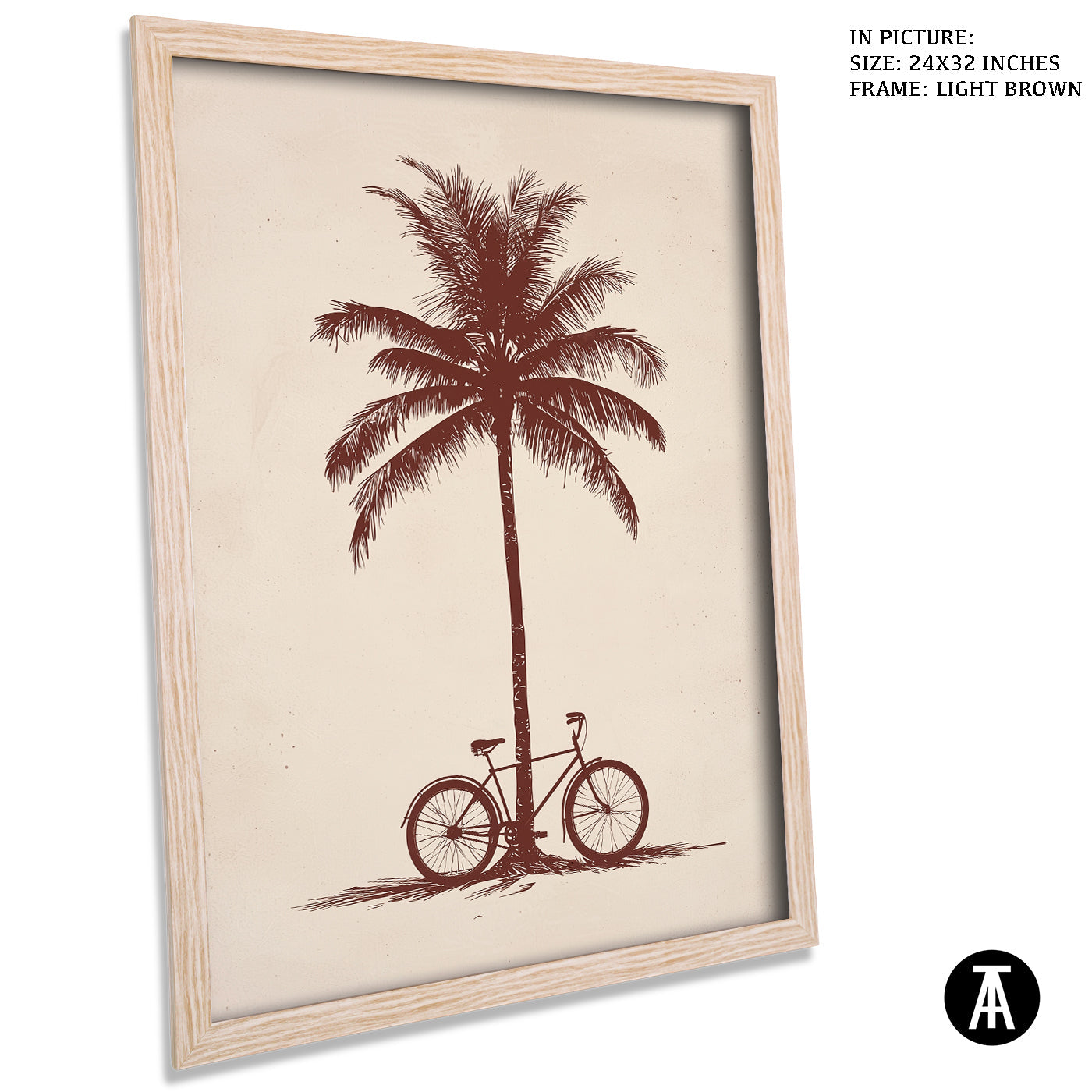 Artwork in Dark Brown Frame