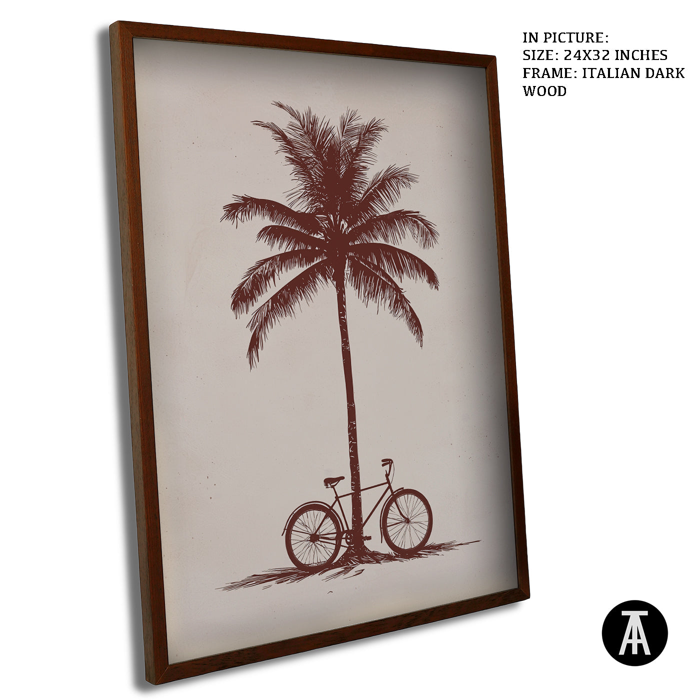 Artwork in Dark Wood Frame