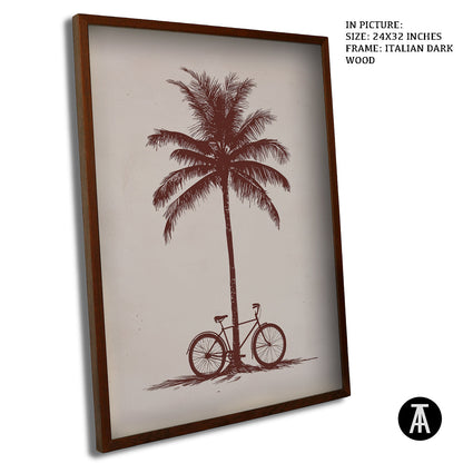 Artwork in Dark Wood Frame