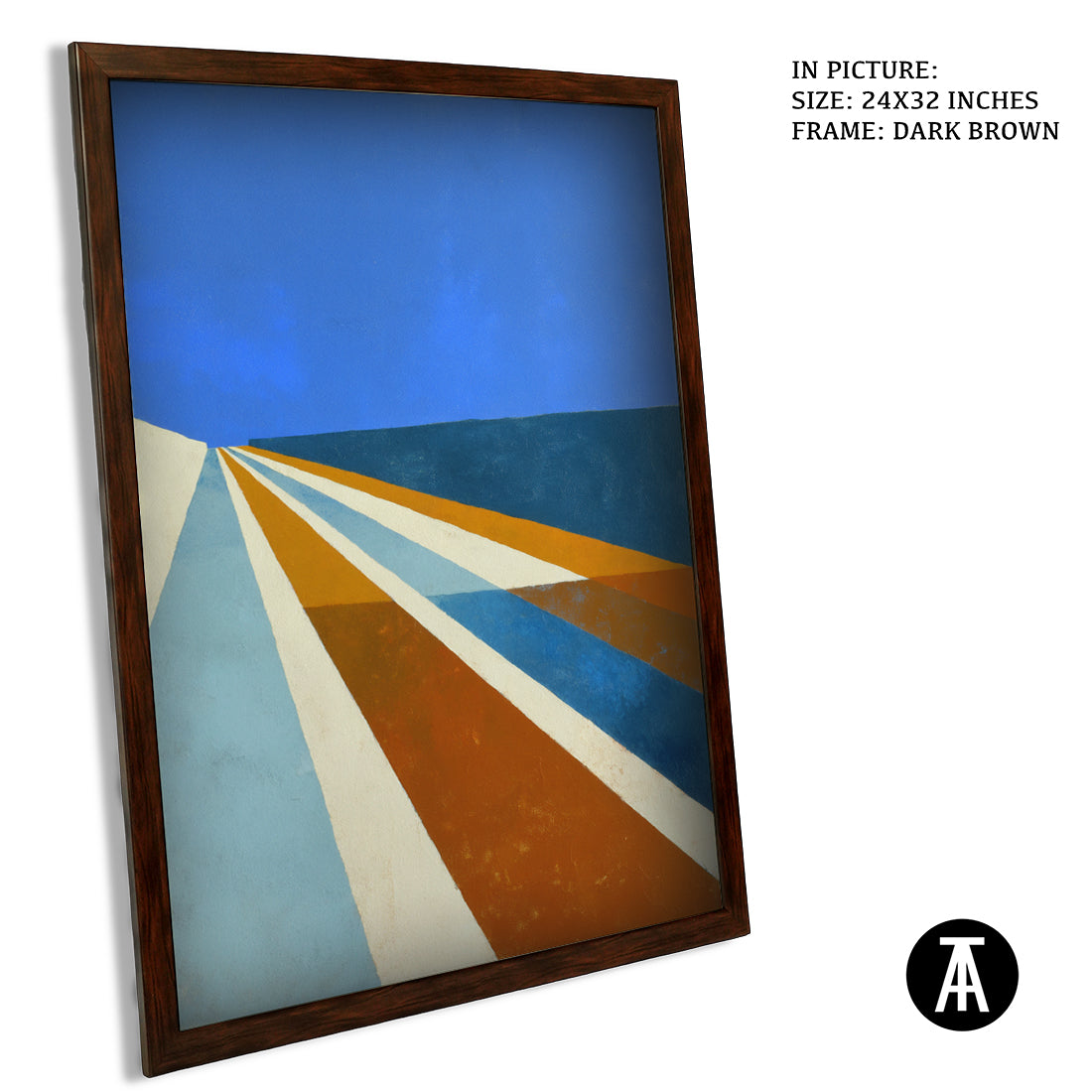 Artwork in Dark Brown Frame