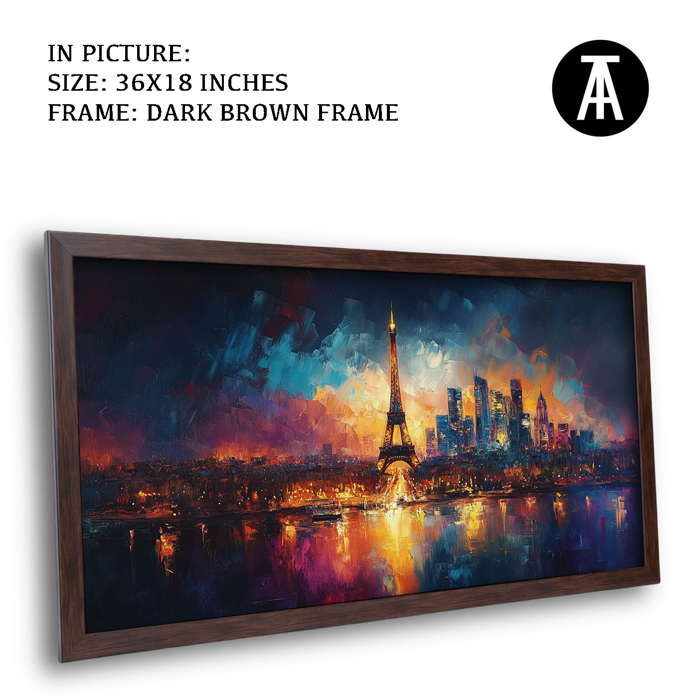 Artwork in Metal Champagne Gold Frame