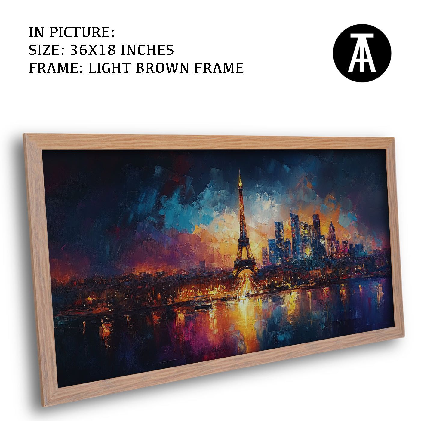 Artwork in Dark Brown Frame