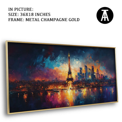 Artwork in Light Brown Frame