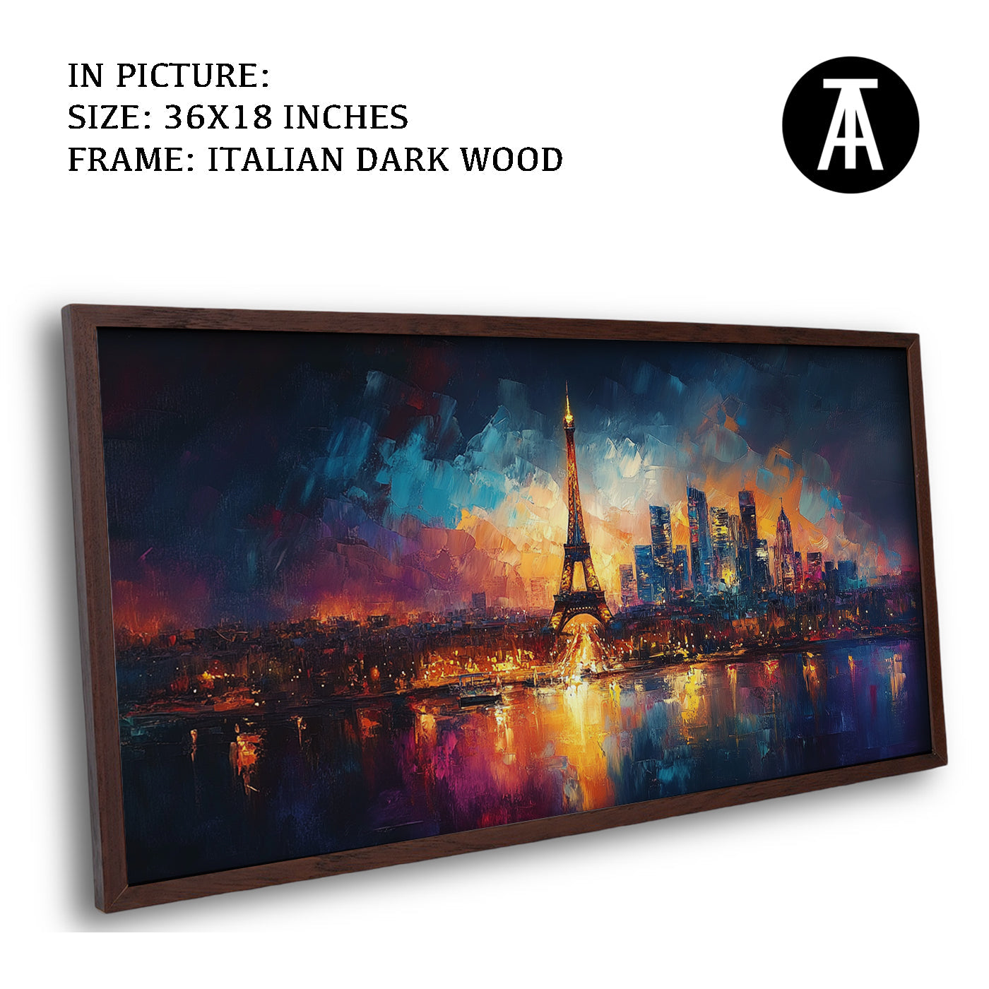 Artwork in Dark Wood Frame