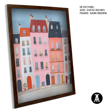 Artwork in Dark Brown Frame