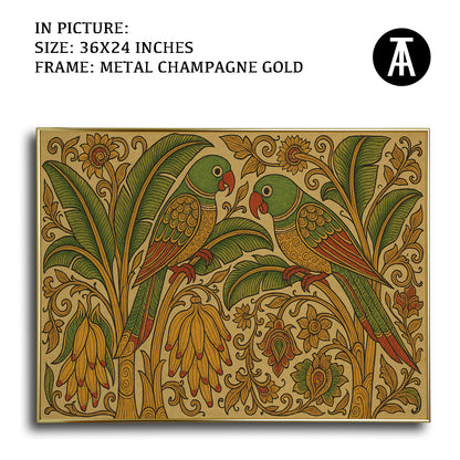 Artwork in Metal Champagne Gold Frame