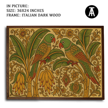 Artwork in Dark Wood Frame