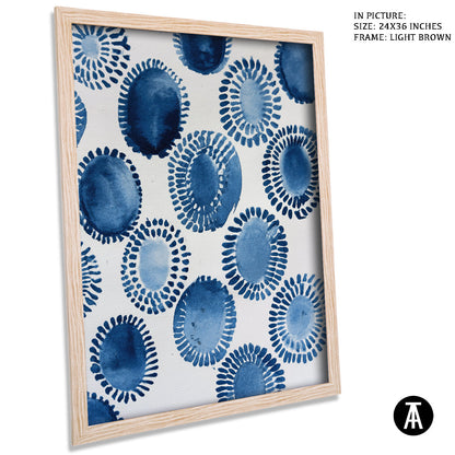 Artwork in Light Brown Frame