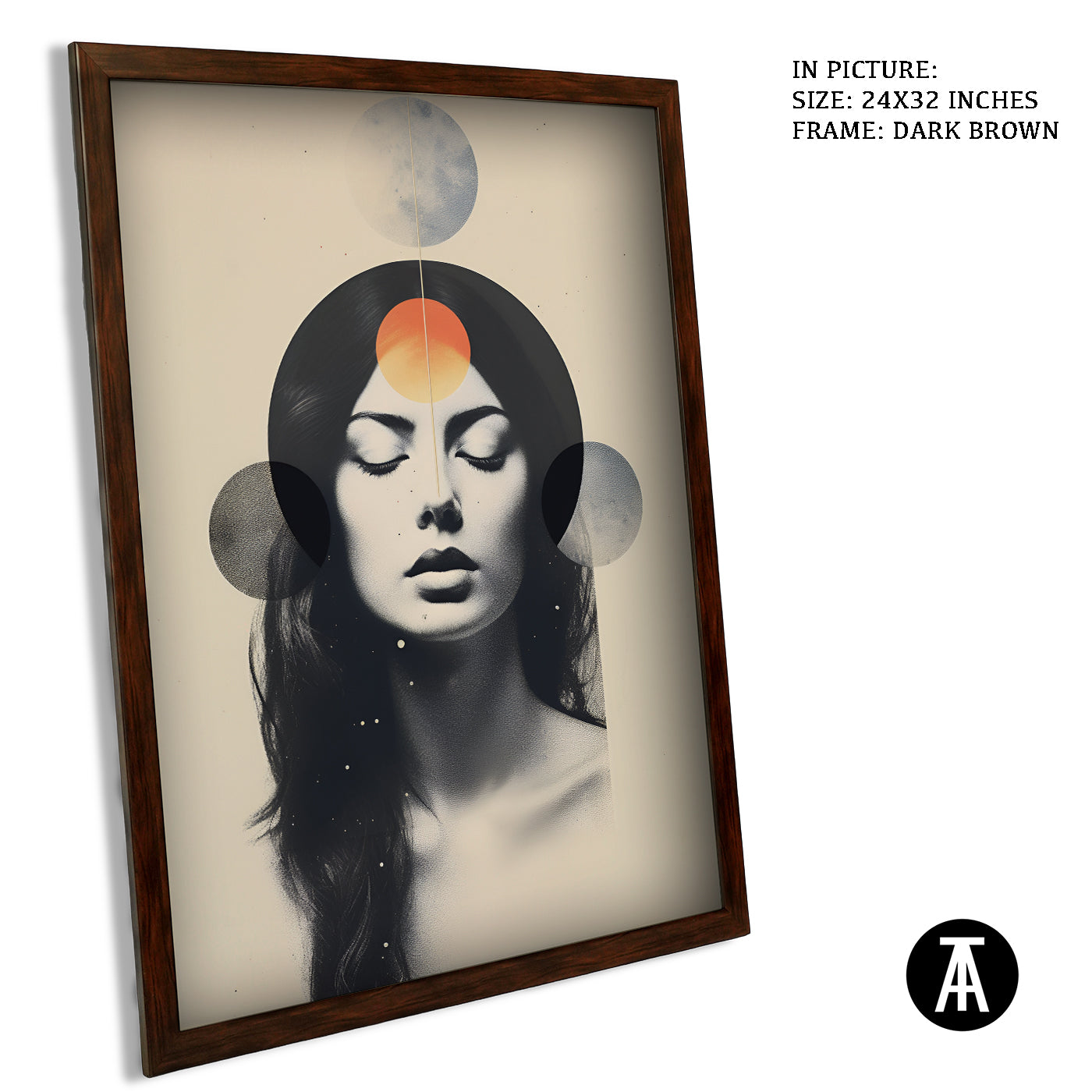 Artwork in Metal Champagne Gold Frame