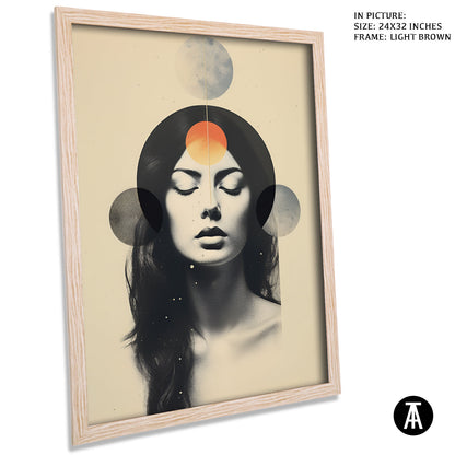 Artwork in Dark Brown Frame