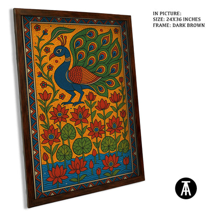 Artwork in Dark Brown Frame
