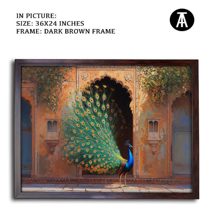 Artwork in Dark Brown Frame