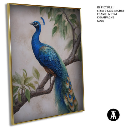 Artwork in Light Brown Frame