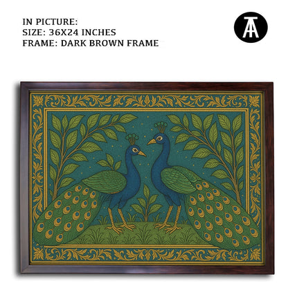 Artwork in Dark Brown Frame