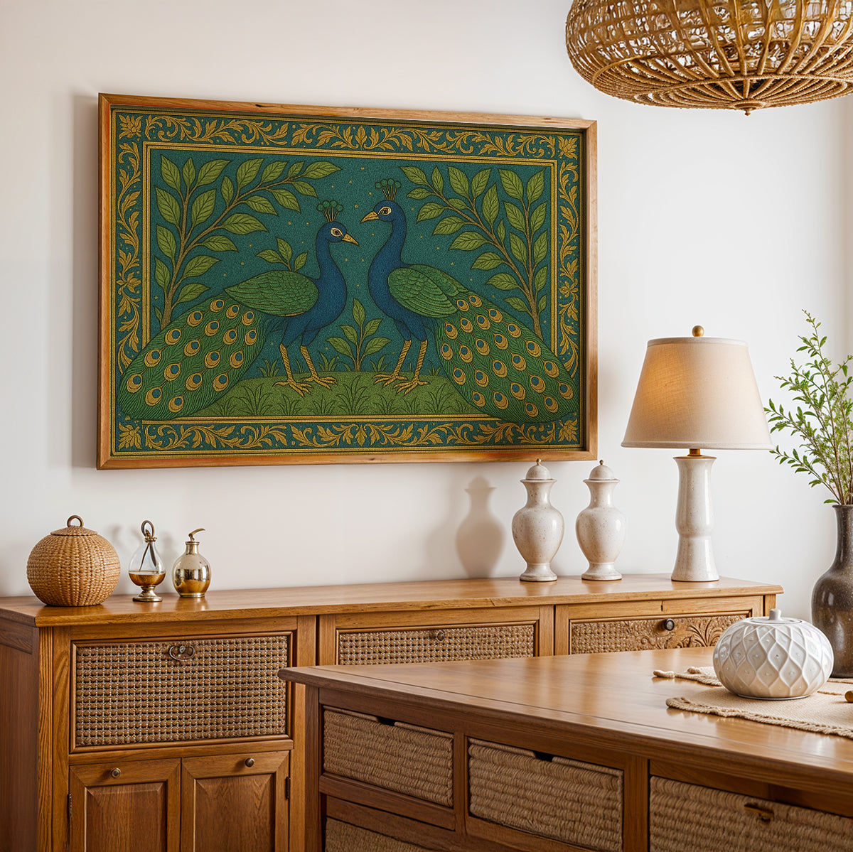 Heritage Indian Painting in a Lifestyle Setting