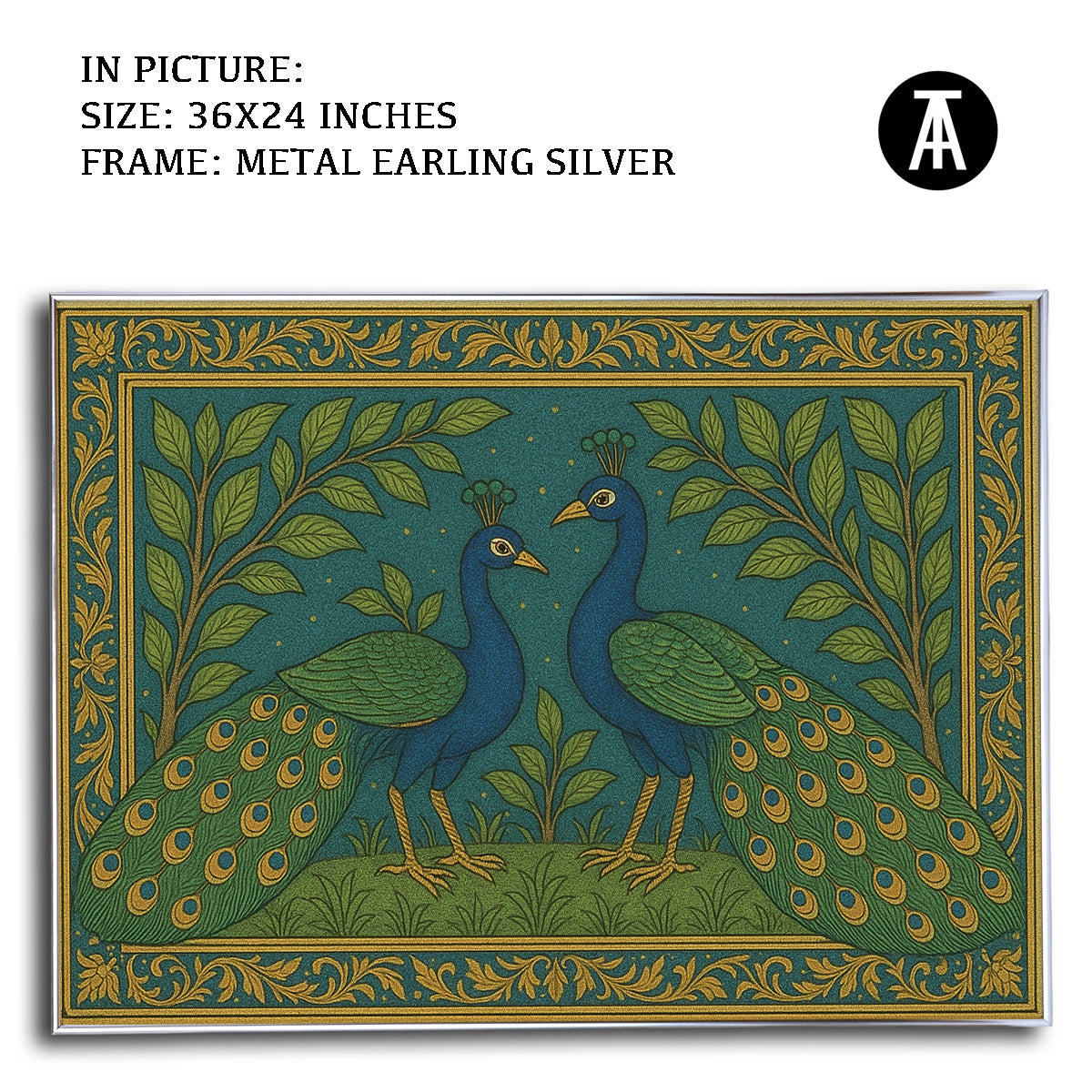 Artwork in Metal Earling Silver Frame
