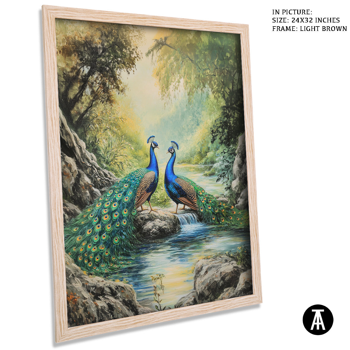 Artwork in Dark Brown Frame