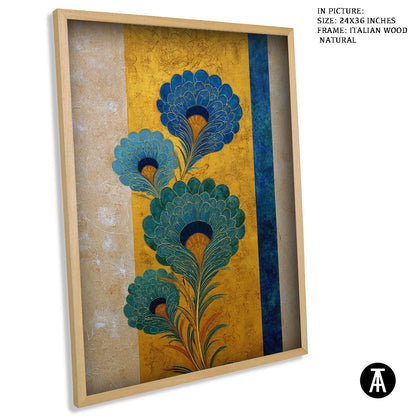 Artwork in Natural Wood Frame