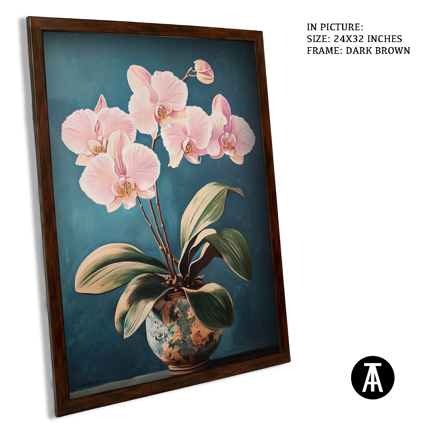 Artwork in Metal Champagne Gold Frame