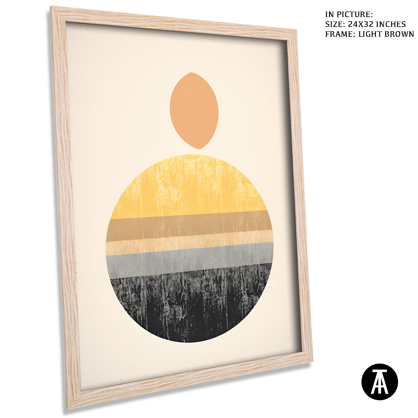 Artwork in Dark Brown Frame