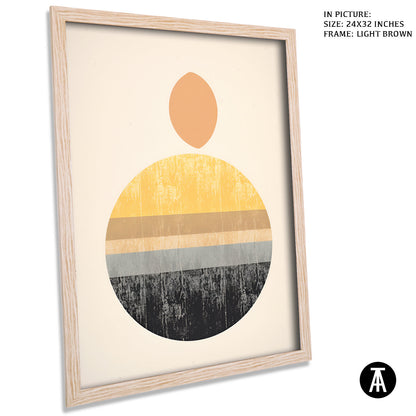 Artwork in Dark Brown Frame