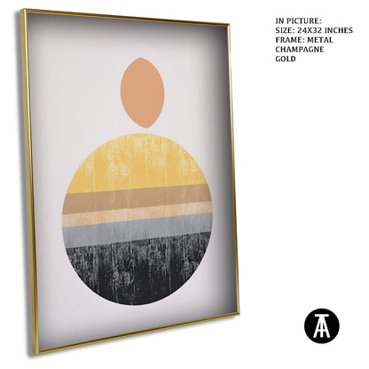 Artwork in Light Brown Frame