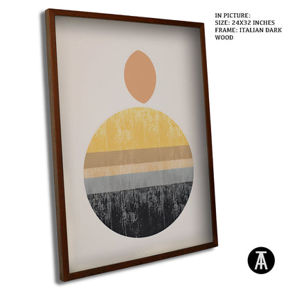 Artwork in Dark Wood Frame