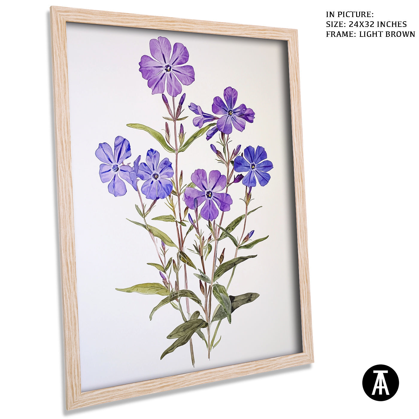 Artwork in Dark Brown Frame
