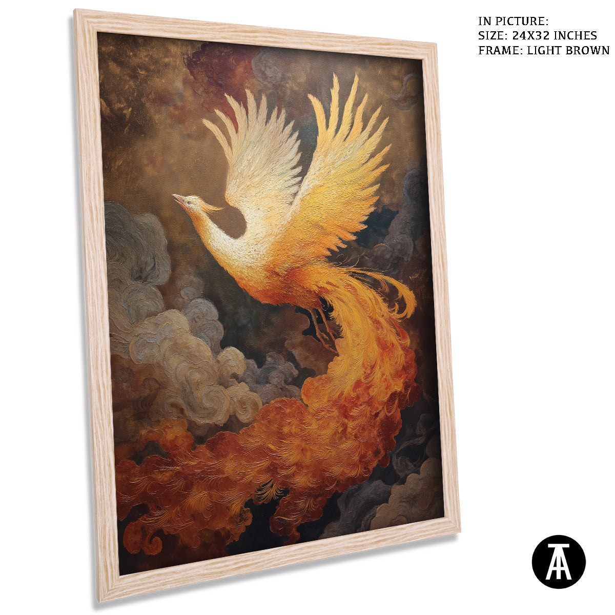 Artwork in Dark Brown Frame