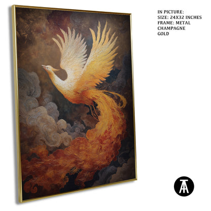 Artwork in Light Brown Frame