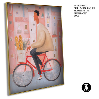 Artwork in Metal Champagne Gold Frame