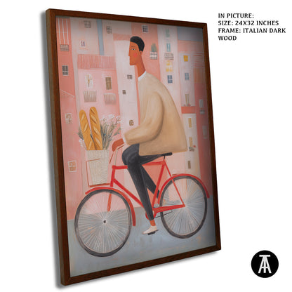 Artwork in Dark Wood Frame