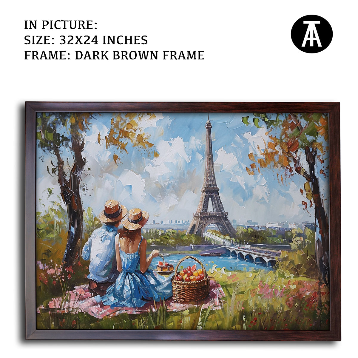 Artwork in Metal Champagne Gold Frame