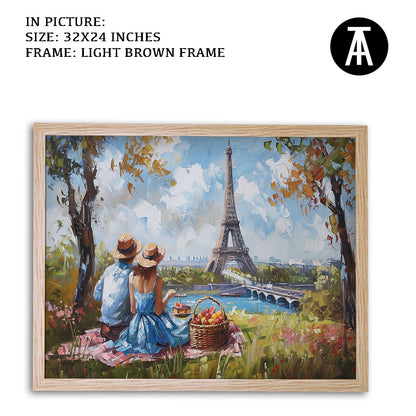 Artwork in Dark Brown Frame